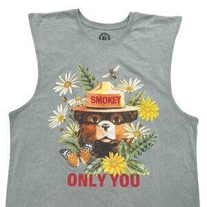 Smokey the Bear Only You Graphic Muscle Tank Top Men’s XL